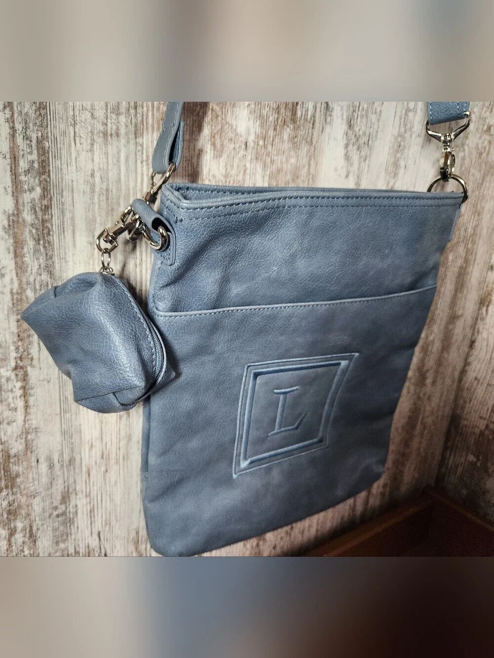 Thirty-one Slate Blue Embossed Letter 